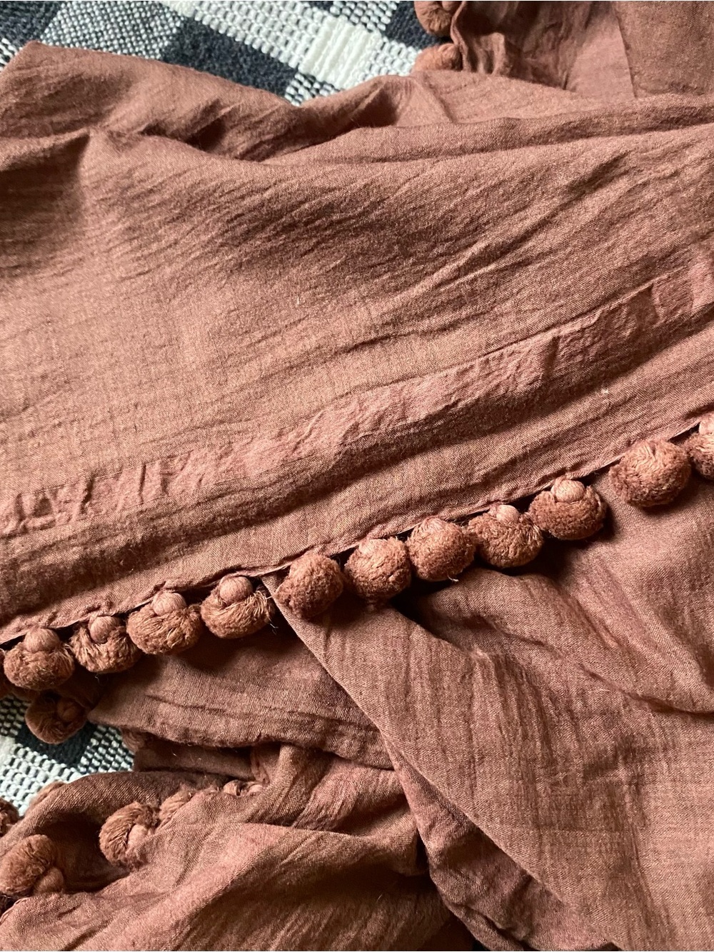 Matta Dupatta pareo scarf pompom shawl